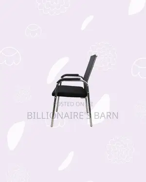 Practical Black Mesh Visitor Chair Chrome Frame | Daily Office Comfort