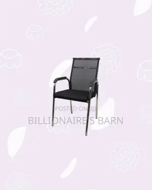 Practical Black Mesh Visitor Chair Chrome Frame | Daily Office Comfort
