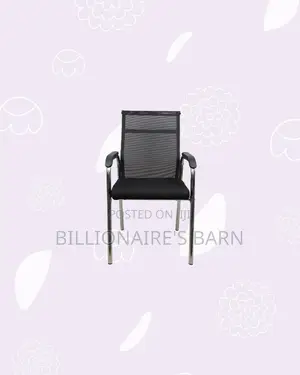 Practical Black Mesh Visitor Chair Chrome Frame | Daily Office Comfort