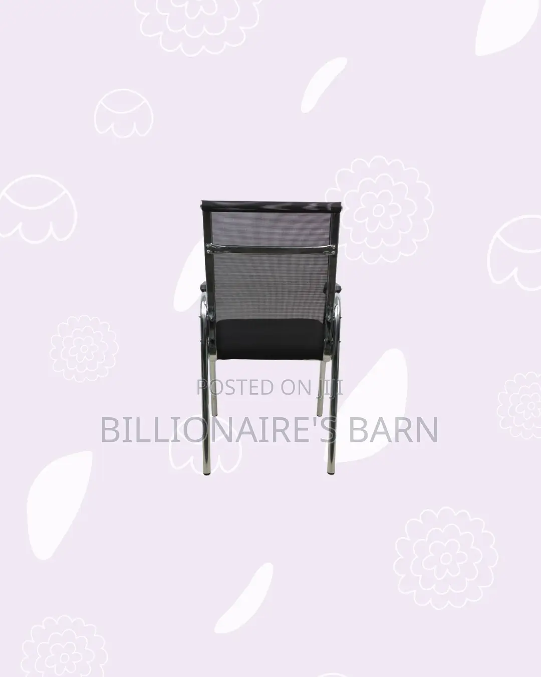 Practical Black Mesh Visitor Chair Chrome Frame | Daily Office Comfort