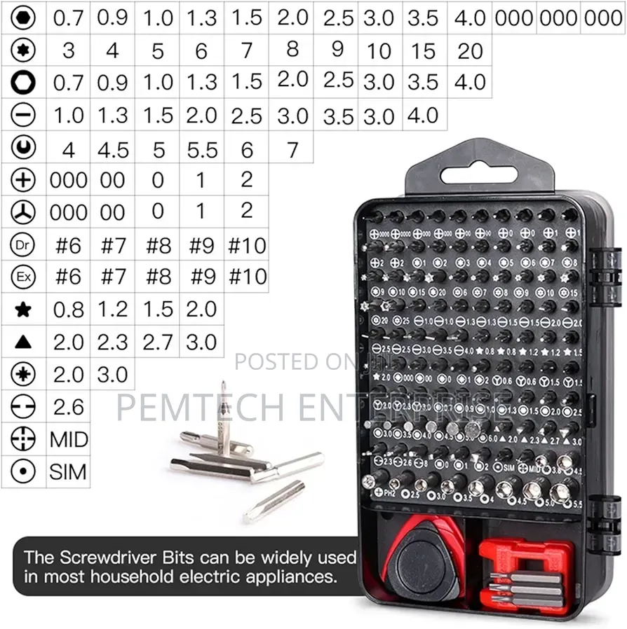 115-in-1 or 138-in-1 Precision Screwdriver Set.