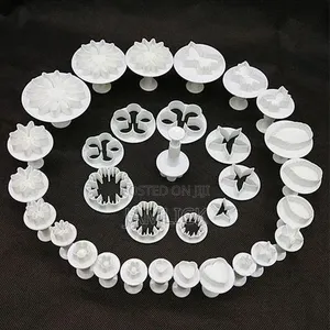 33-Piece Flower Plunger Fondant Mold Cutter Set –Ny