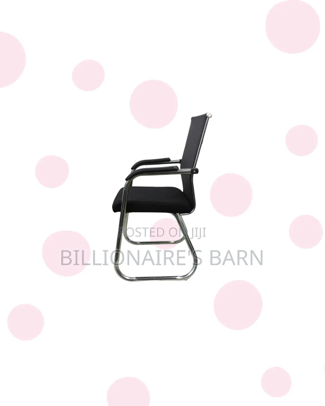 Practical Black Mesh Cantilever Visitor Chair | Daily Office Comfort
