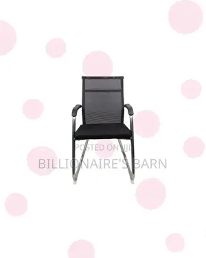 Practical Black Mesh Cantilever Visitor Chair | Daily Office Comfort