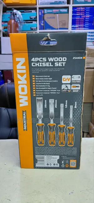 Wokin 4-Piece Wood Chisel Set (Industrial Grade, Item 254404)