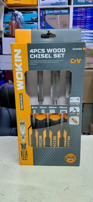 Wokin 4-Piece Wood Chisel Set (Industrial Grade, Item 254404)