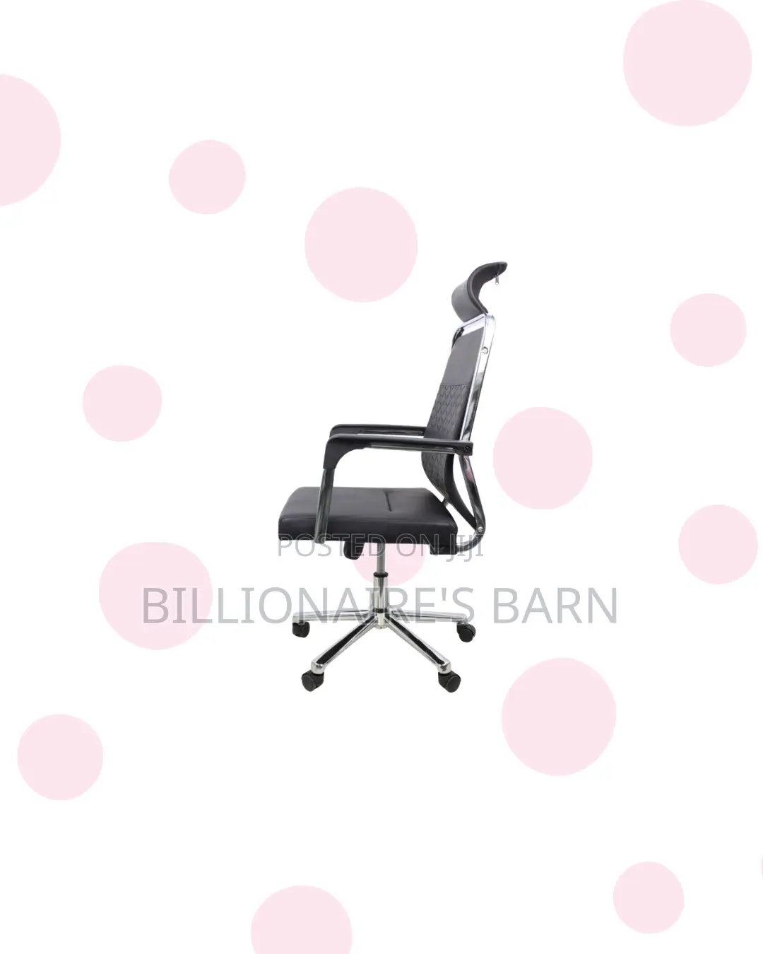 Black Quilted Executive Chair Headrest | Daily Office Comfort