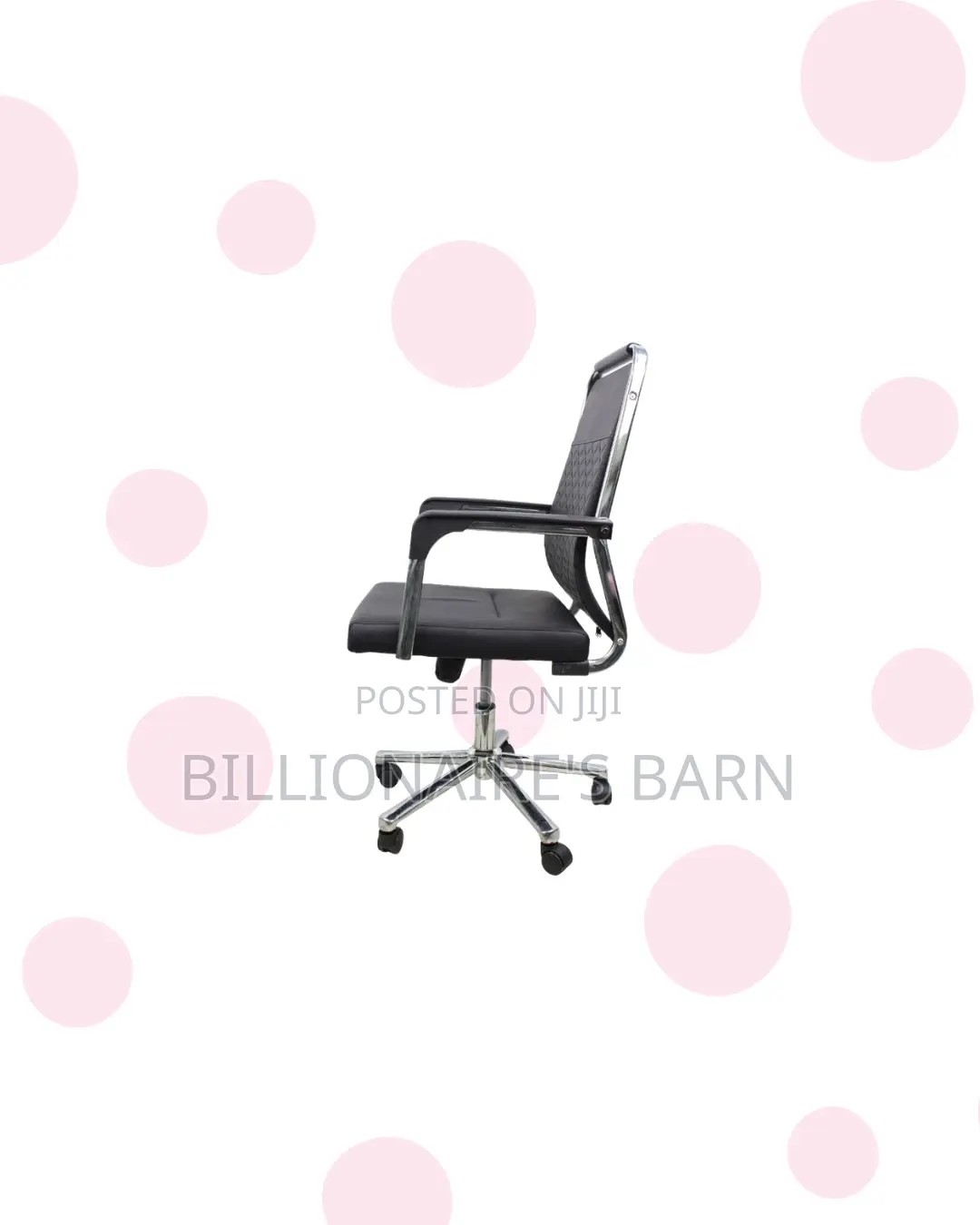 Practical Black Quilted Executive Swivel Chair | Daily Office Comfort
