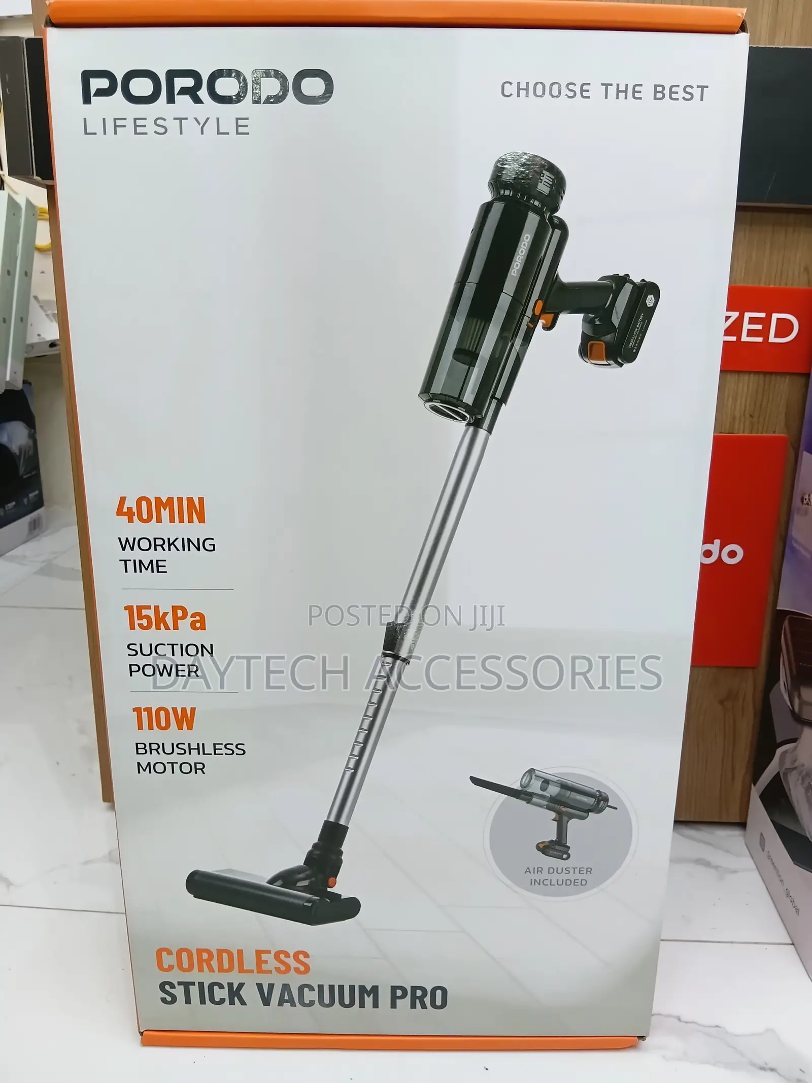 Porodo 2-in-1 Handheld Cordless Stick Vacuum Cleaner Pro