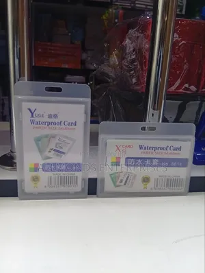 Clear Plastic ID Size Water Proof Name Badge/Name Card Holder-Heavy