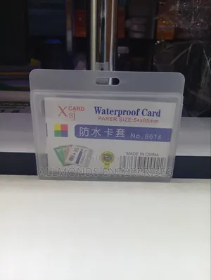 Clear Plastic ID Size Water Proof Name Badge/Name Card Holder-Heavy