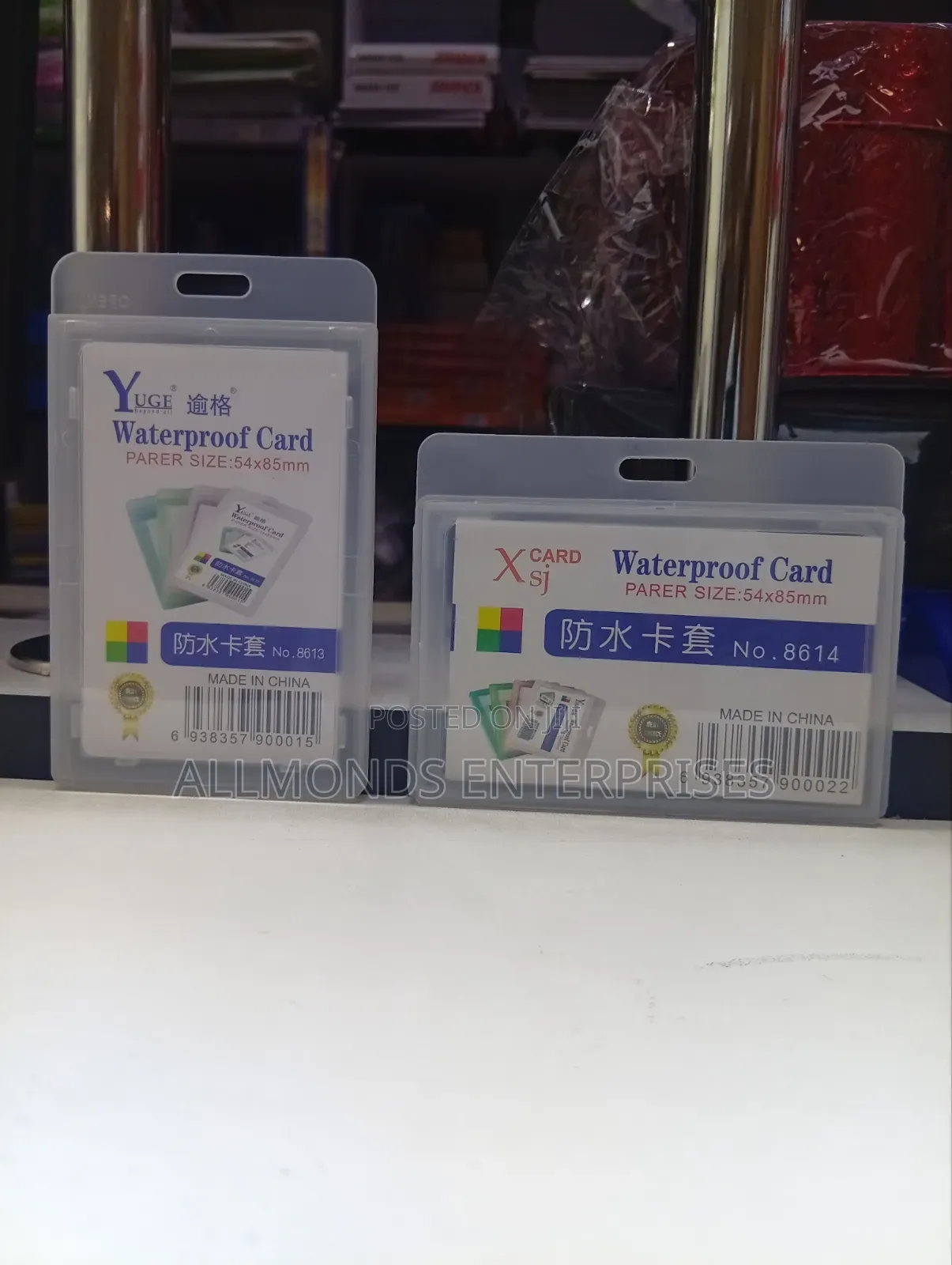 Clear Plastic ID Size Water Proof Name Badge/Name Card Holder-Heavy