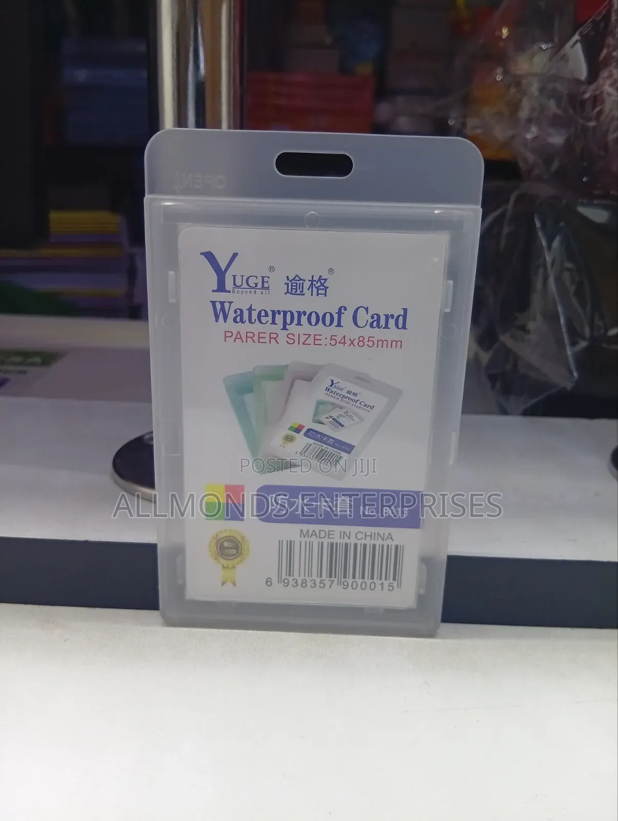 Clear Plastic ID Size Water Proof Name Badge/Name Card Holder-Heavy