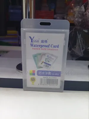 Clear Plastic ID Size Water Proof Name Badge/Name Card Holder-Heavy