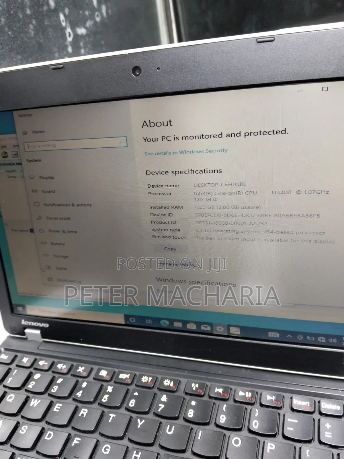 Laptop Lenovo 100e 4GB Intel Celeron HDD 320GB