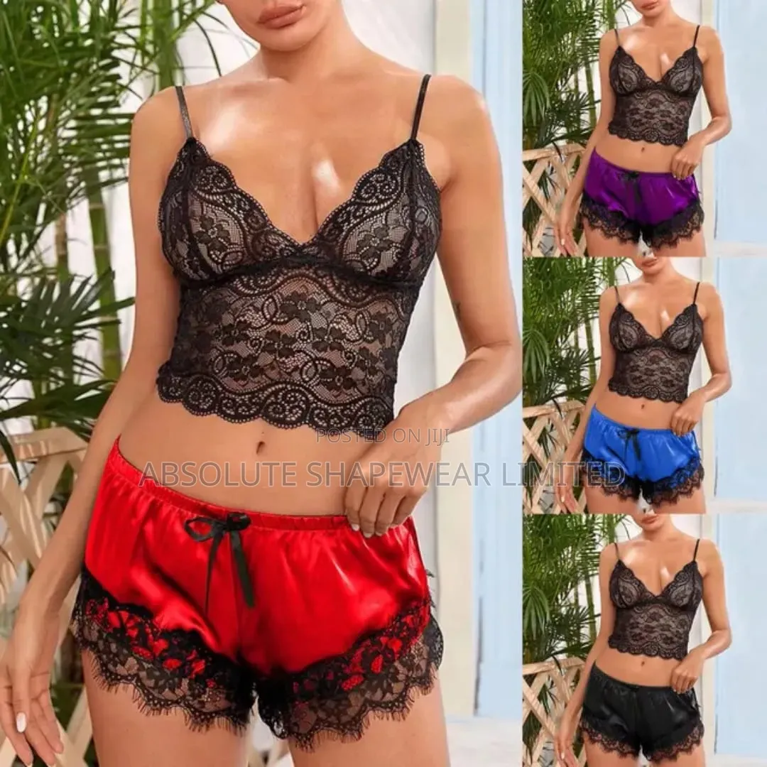 Lace and Cami Pj Shorts