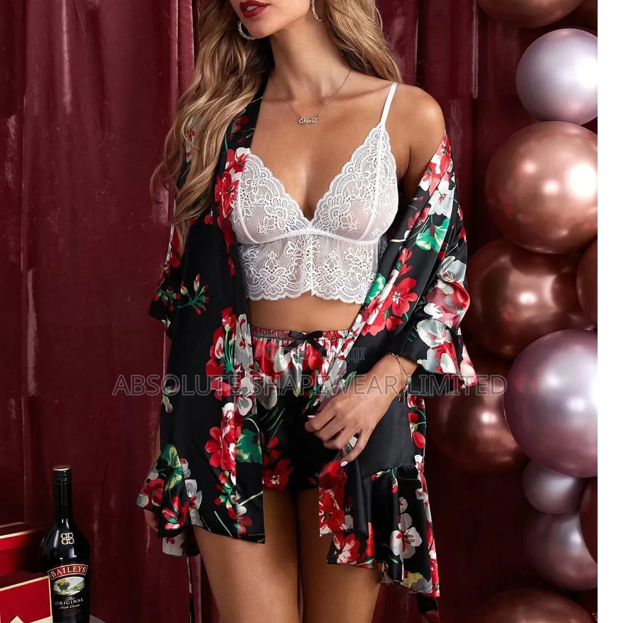 3p Floral Set Nightwear