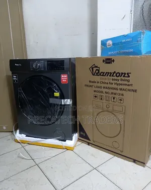 Ramtons 8KG Automatic Front Load Washer – Dark Grey