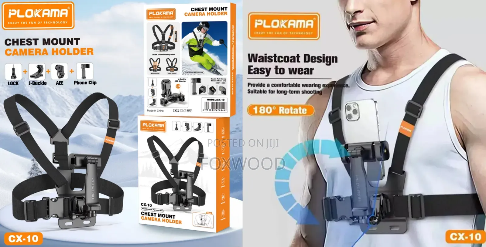 PLOKAMA CX-10 Chest Mount Phone Holder