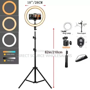 Professional 12" Ring Light With Phone Holder Stand