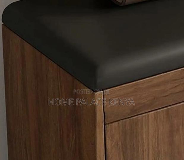 Entryway Rack: Decorative Shoe Placement Rack With Cushioned Top - thumbnail 2
