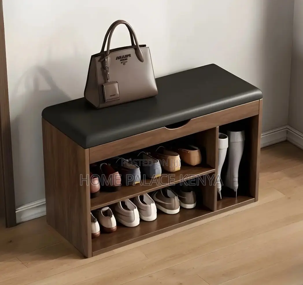 Entryway Rack: Decorative Shoe Placement Rack With Cushioned Top