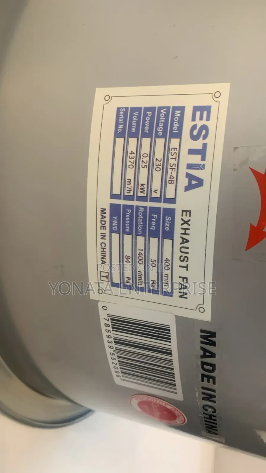 20" Heavy Duty Industrial Exhaust Fan