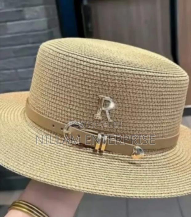 Flat Straw Summer Hats - thumbnail 3