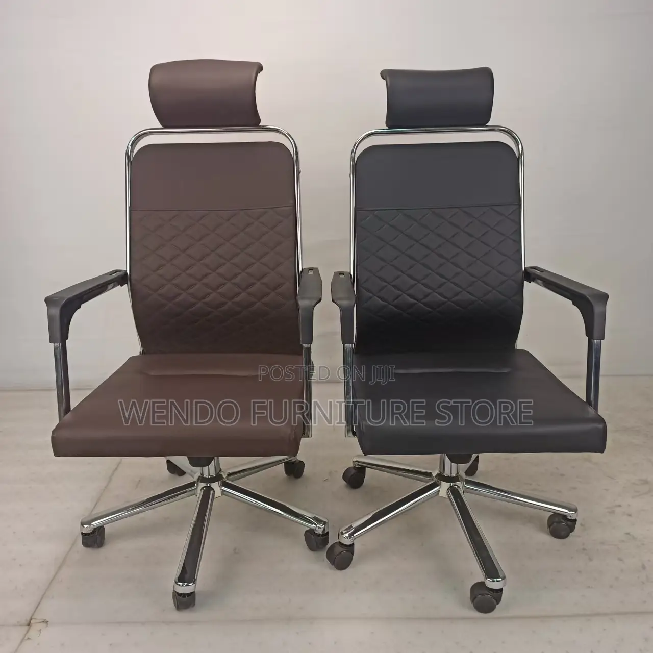 Office Chairs; Executive Office High Back Chair With Leather