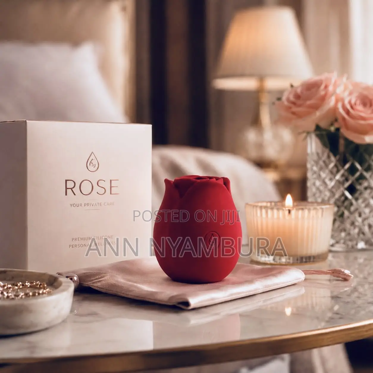 Elegant Rose Clitmassager and Nipplesucker Travel Friendly Waterproof