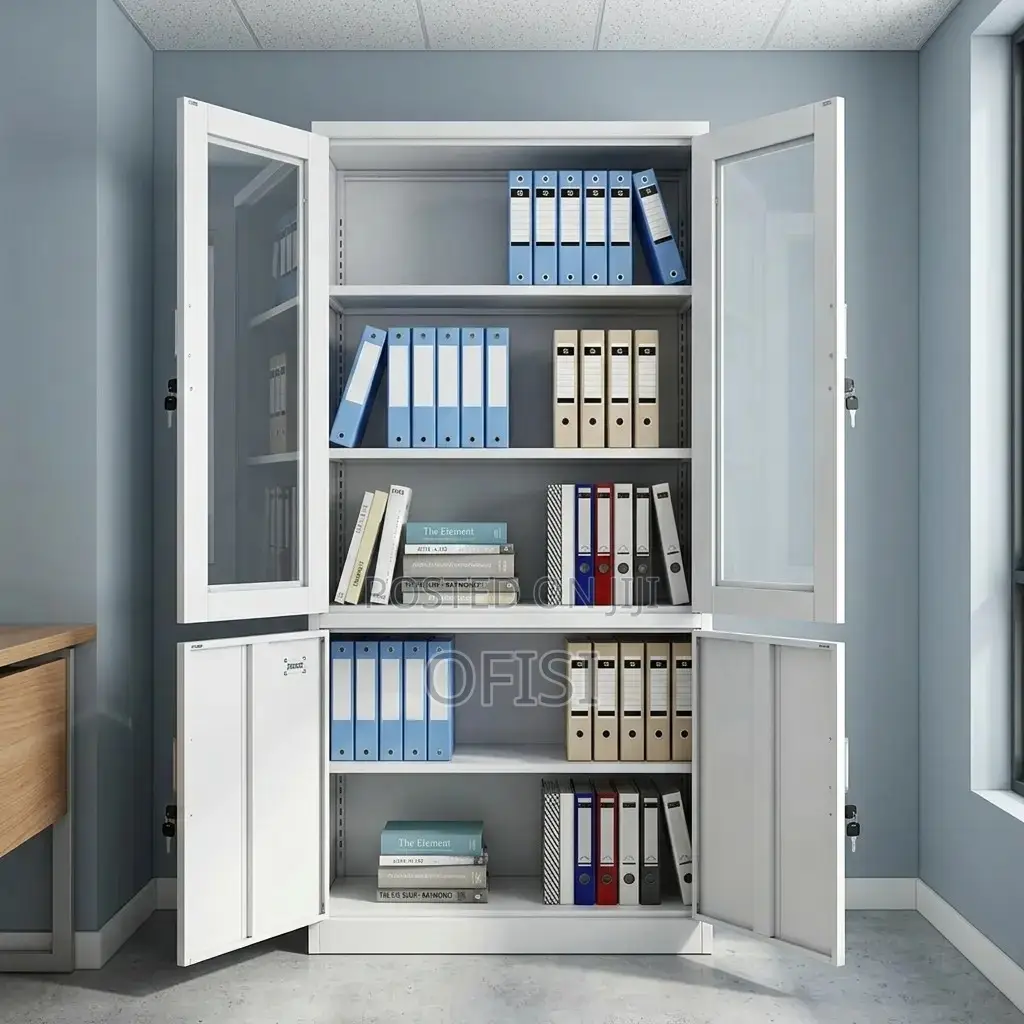 Office Cabinet; Modern Steel Storage Cabinet With Shelves