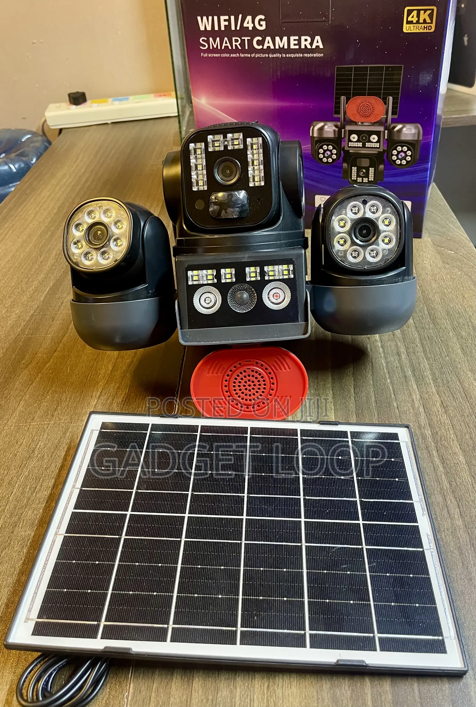 Solar CCTV Camera 3 Camera Lens