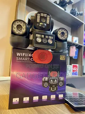 Solar CCTV Camera 3 Camera Lens