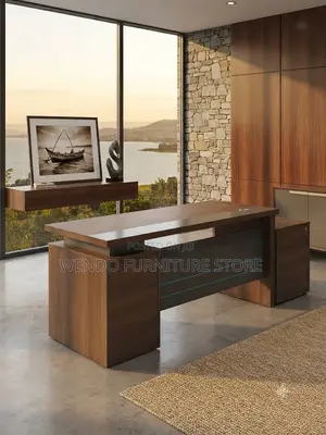 Office Desk; 1.4 Meters Executive High Wooden Office Desk