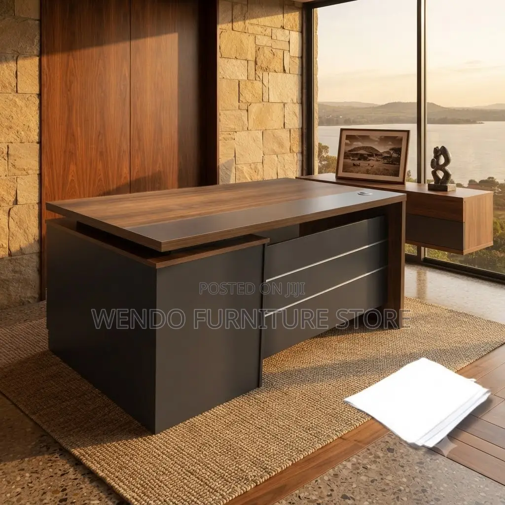 Office Desk; 1.4 Meters Executive High Wooden Office Desk