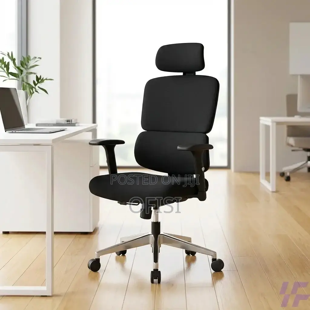Office Chair; Full Fabric Orthopedic Office Chair