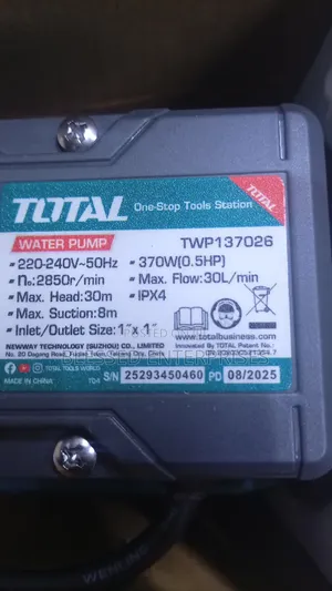 New Arrival 0.5hp Total Booster Pump 370 Watts