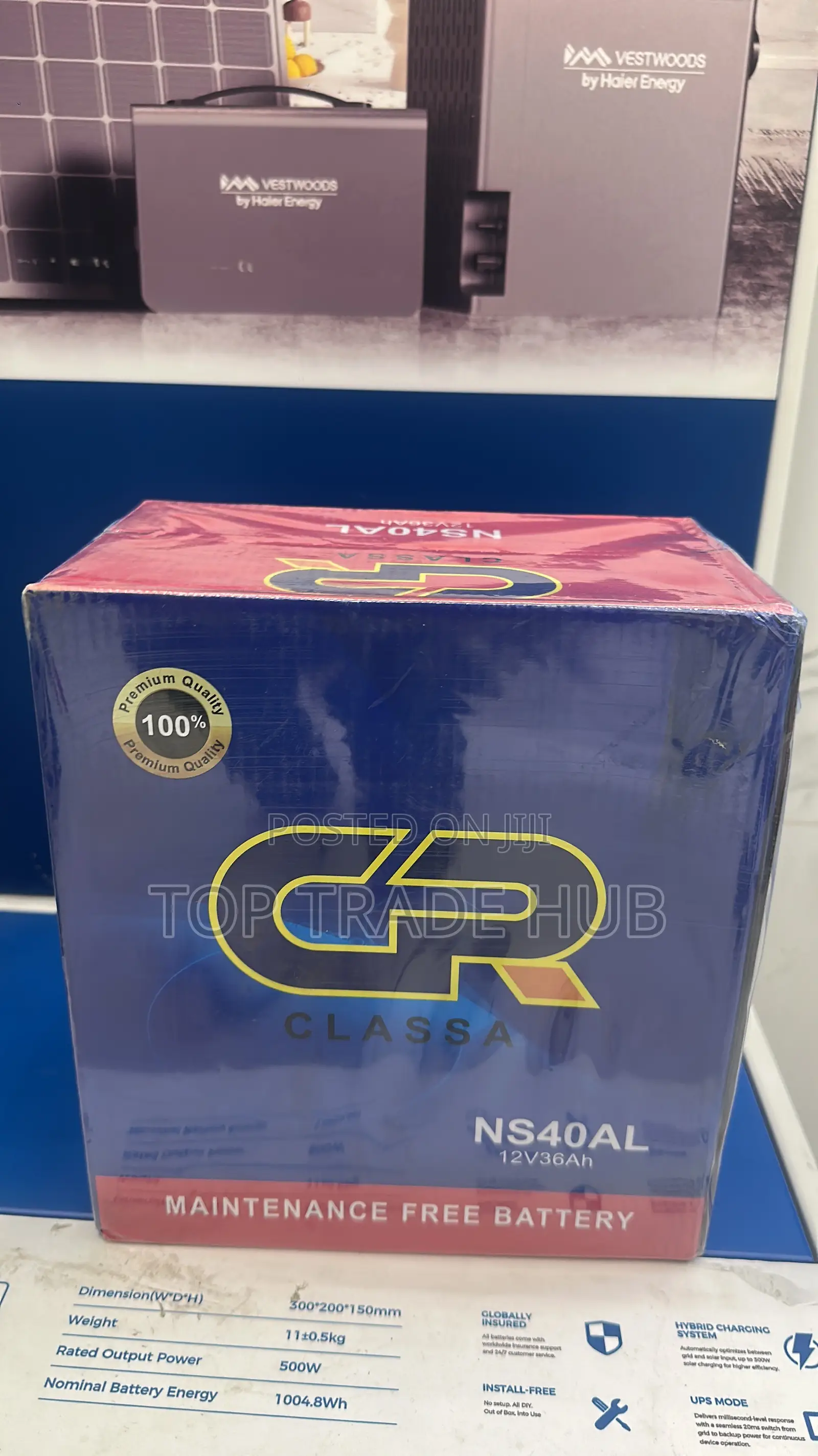 GR Car Battery Free Maintenance NS40 36Ah
