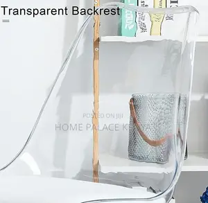 Study Chair: Armless Acrylic Rolling Desk Chair