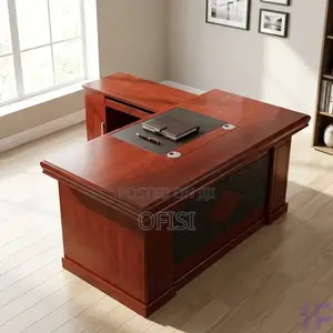 Office Desk; 140cm Executive L-Shaped Office Desk