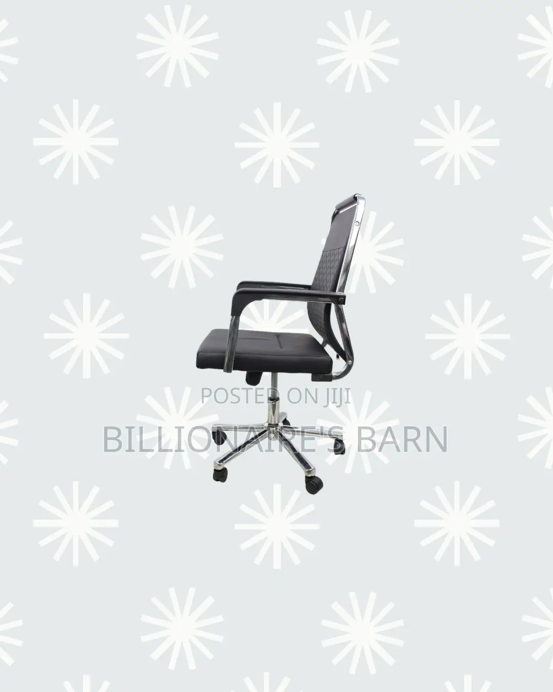 Practical Black Quilted Executive Swivel Chair | Home Office Use