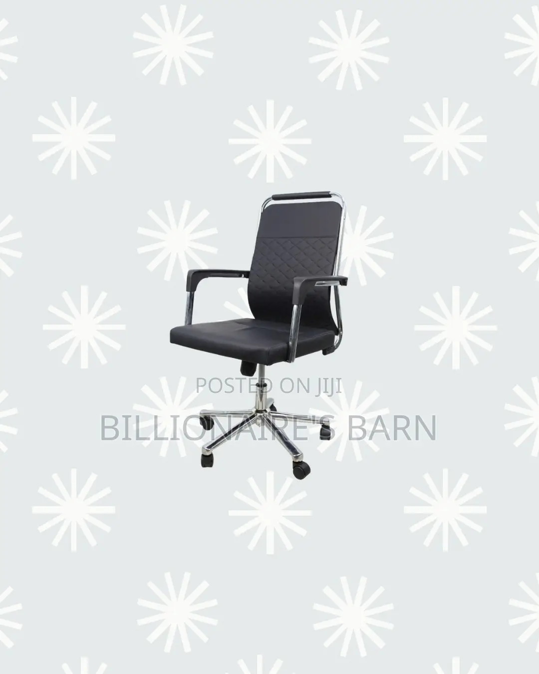 Practical Black Quilted Executive Swivel Chair | Home Office Use