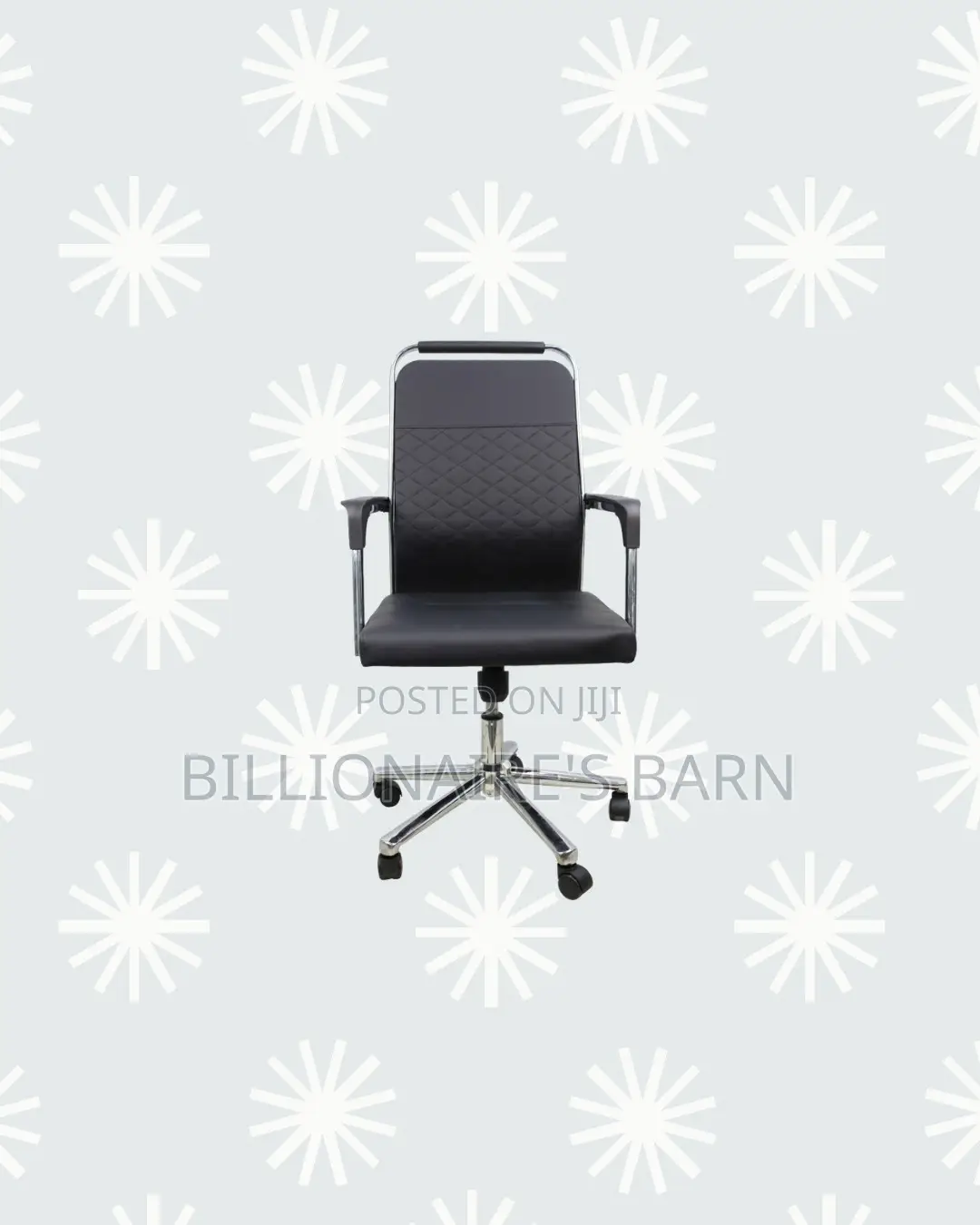 Practical Black Quilted Executive Swivel Chair | Home Office Use