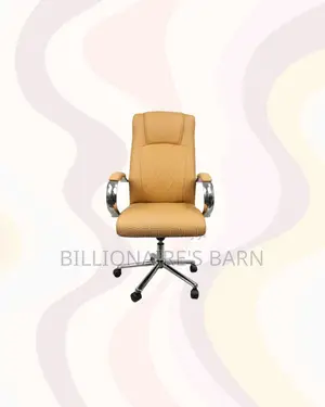 Practical Orange Quilted Executive Office Chair | Focused Work Session