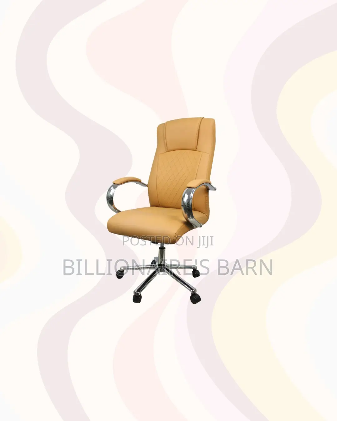 Practical Orange Quilted Executive Office Chair | Focused Work Session