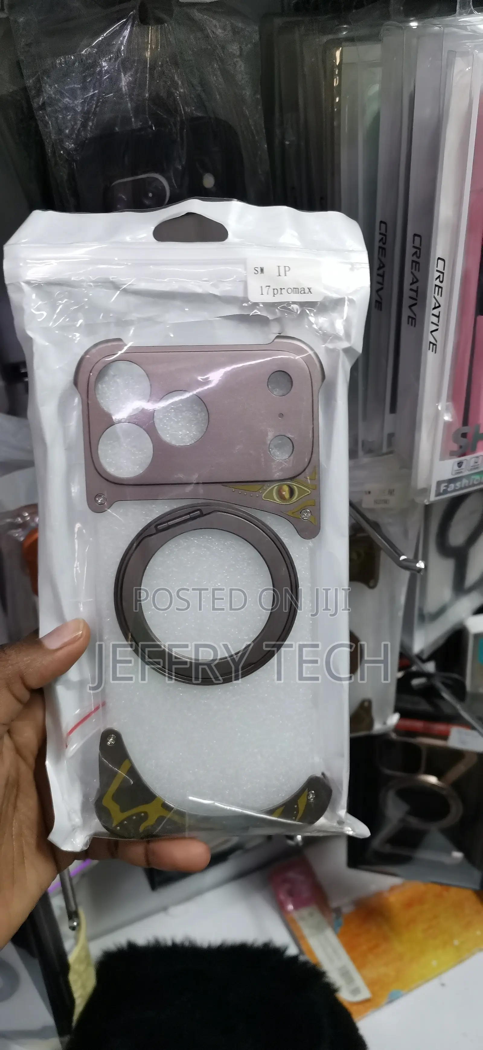 iPhone 17 Pro Metal X-Shape Frameless Bumper Magsafe Case in Gold.
