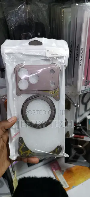 iPhone 17 Pro Metal X-Shape Frameless Bumper Magsafe Case in Gold.