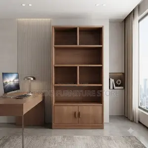 Offuce Cabinet; Home Office Book Shelf Unit With Open Spaces