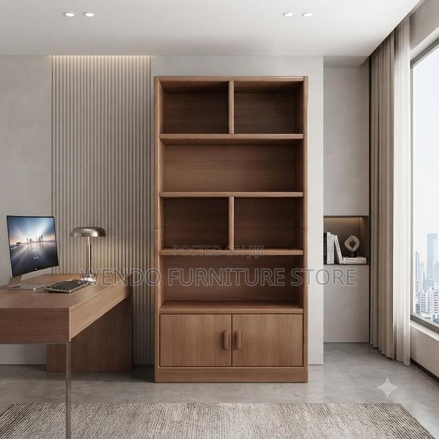 Offuce Cabinet; Home Office Book Shelf Unit With Open Spaces - thumbnail 3