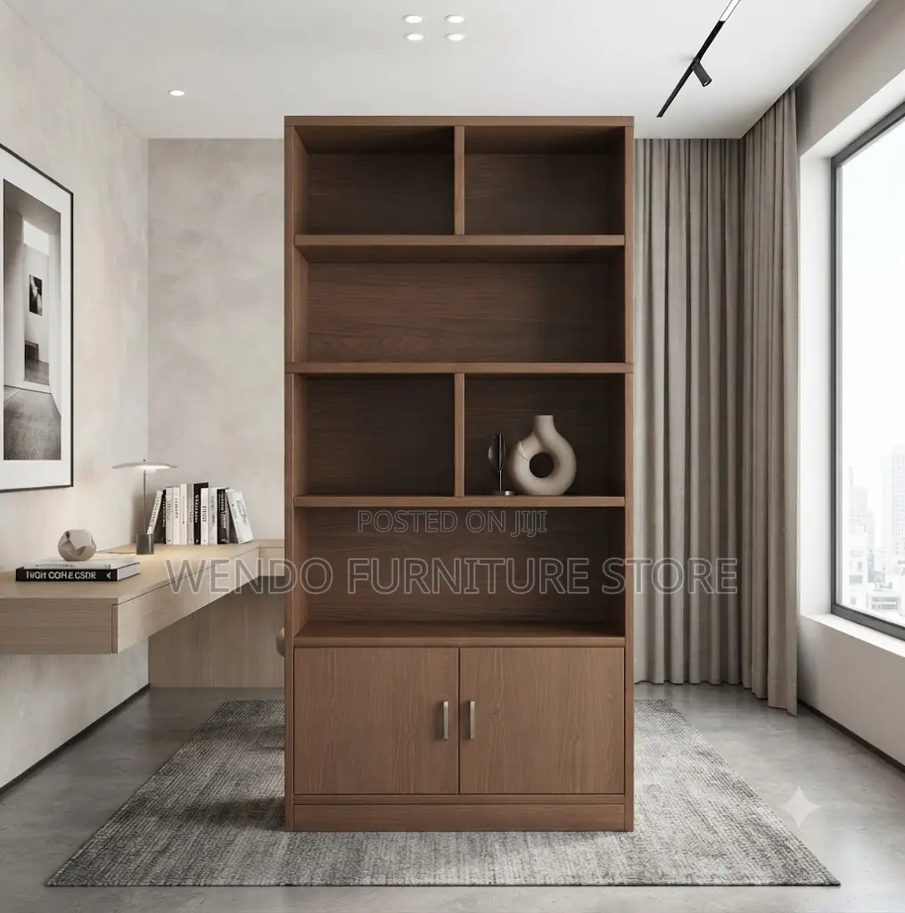 Offuce Cabinet; Home Office Book Shelf Unit With Open Spaces